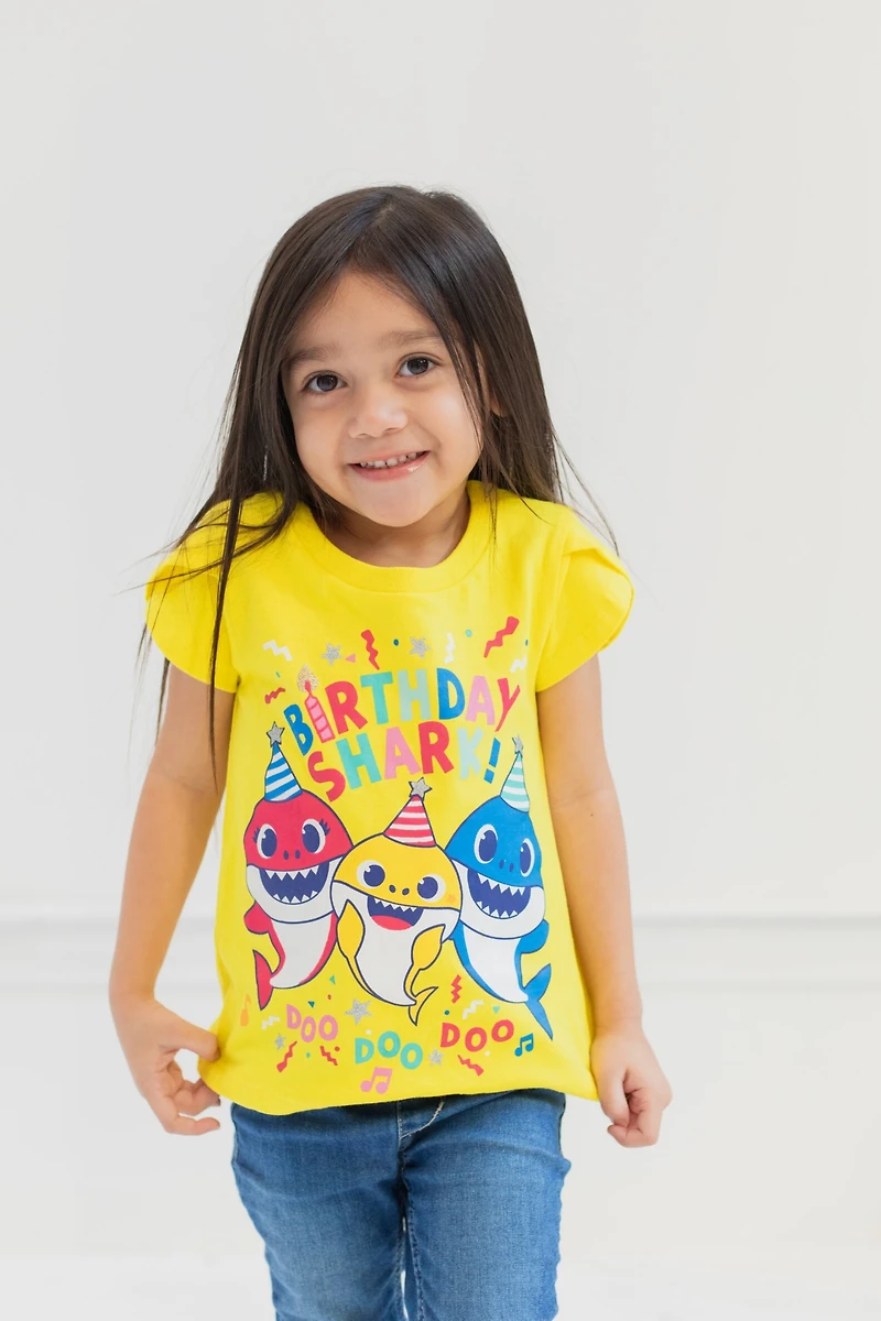 Baby Shark Baby Girls Pinkfong Shark T-Shirt