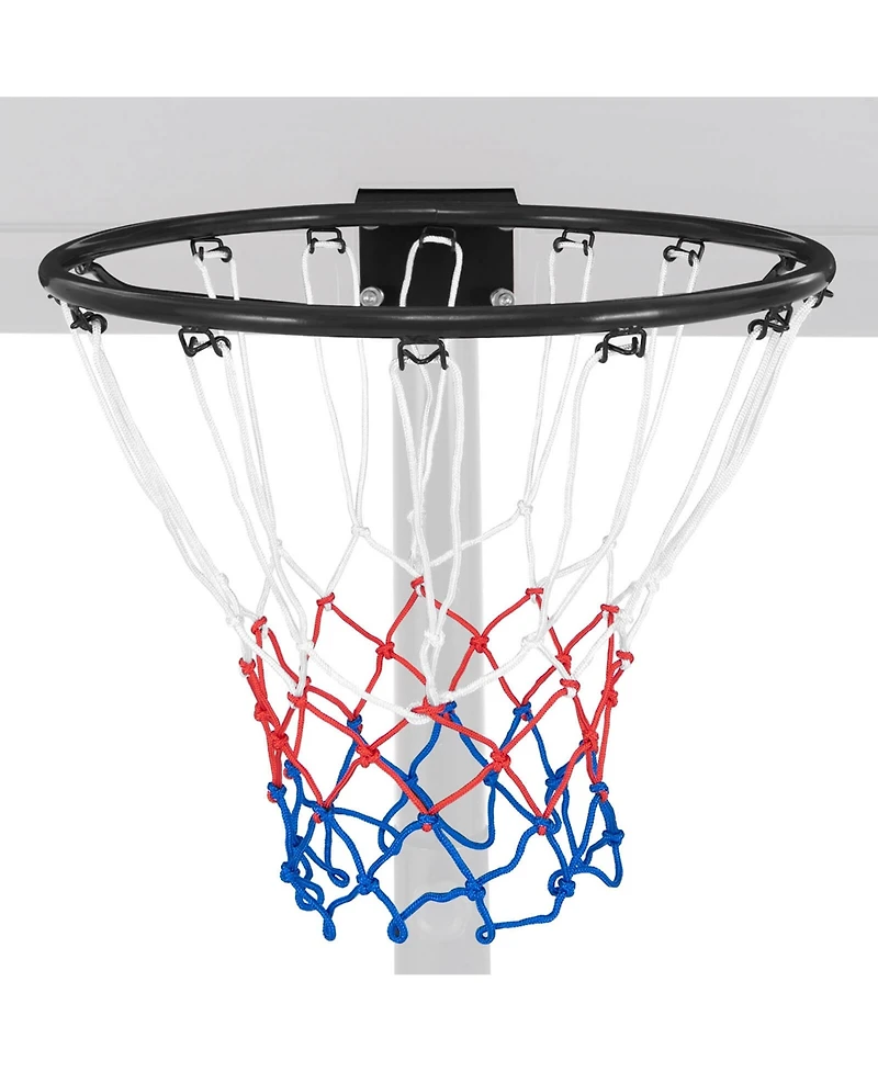 Costway 18" Basketball Rim Wall Door Mounted Hoop with All Weather Net