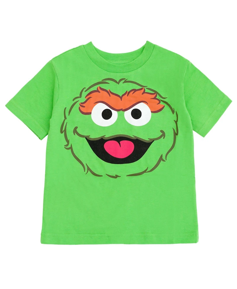 Sesame Street Toddler Boys Bert Ernie Elmo Cookie Bird Oscar the Grouch Graphic T-Shirts to