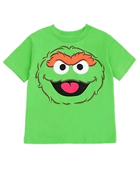 Sesame Street Toddler Boys Bert Ernie Elmo Cookie Bird Oscar the Grouch Graphic T-Shirts to