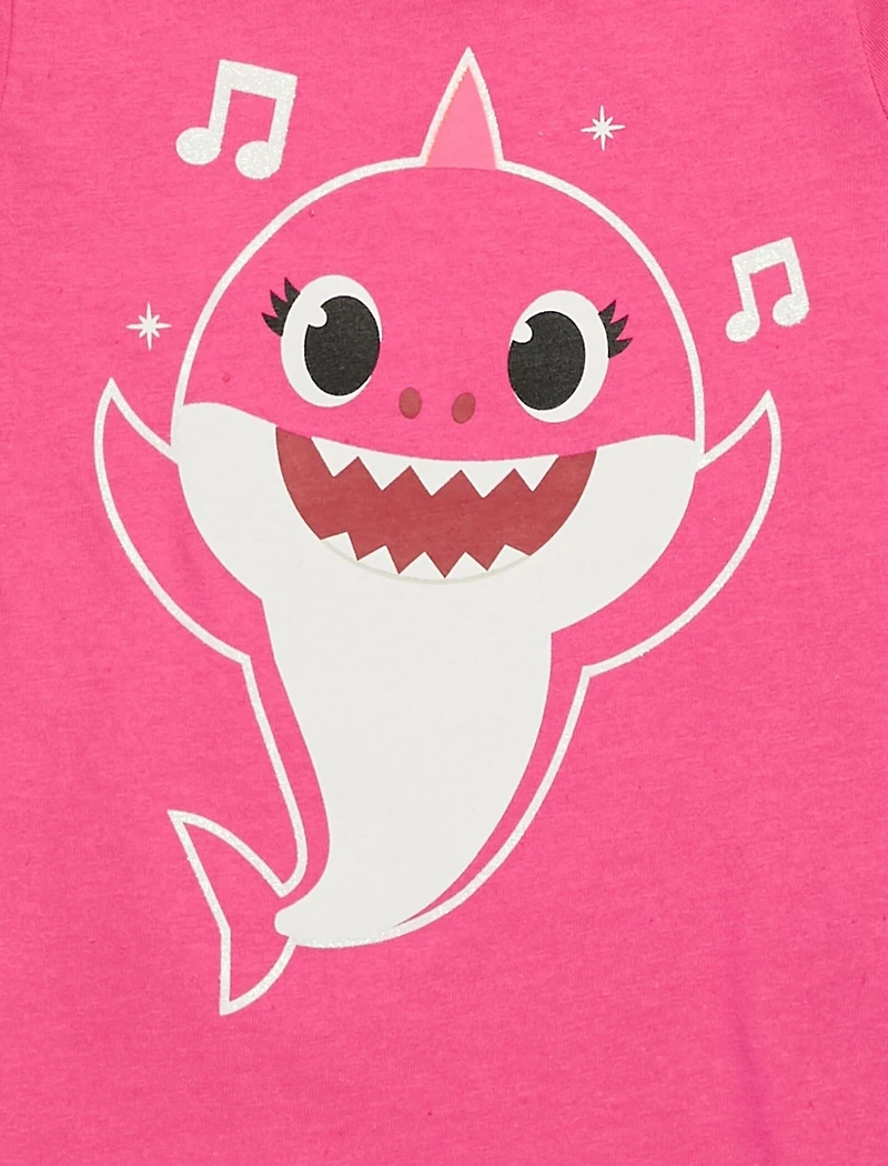 Baby Shark Toddler Girls Pinkfong 3 Pack T-Shirts