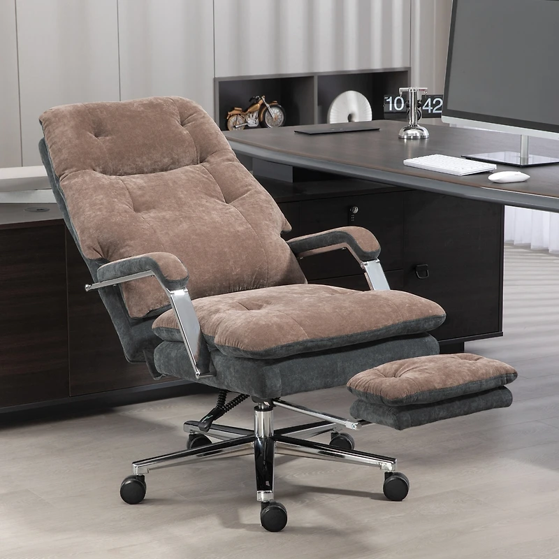 Homcom Big and Tall Home Office Chair with Adjustable Height,