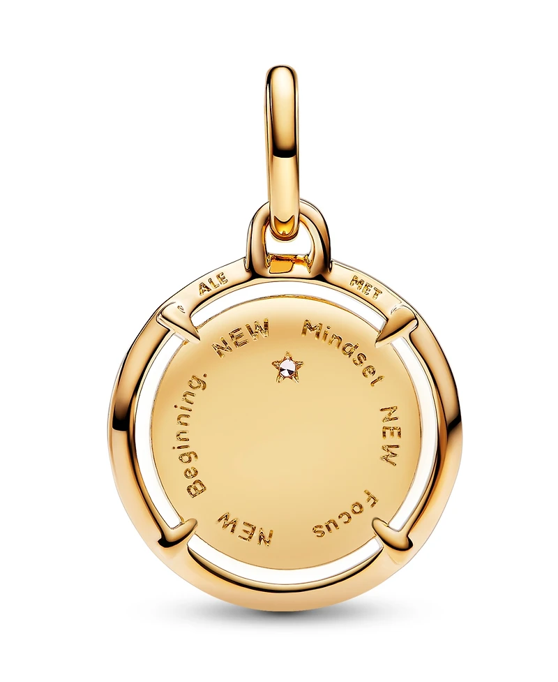 Pandora 14K Gold-Plated Scarab Beetle Medallion Charm