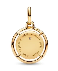 Pandora 14K Gold-Plated Scarab Beetle Medallion Charm