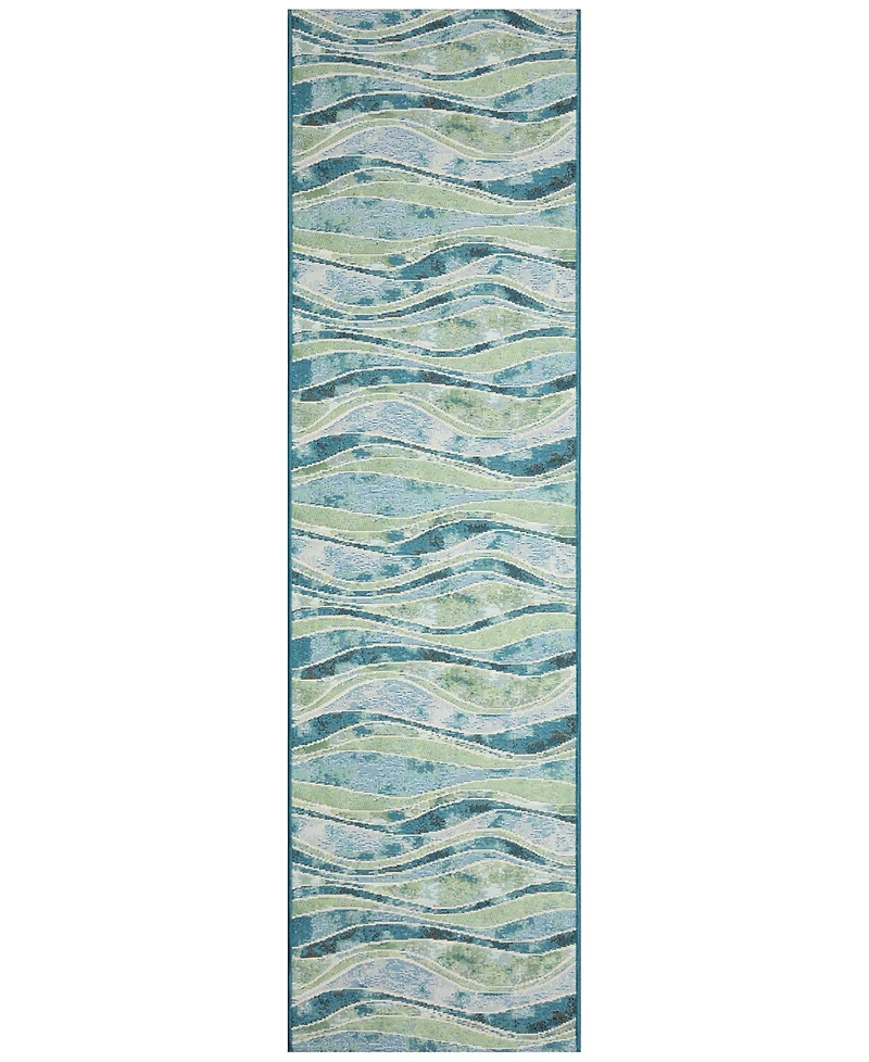 Liora Manne' Marina Wave 1'11"x7'6" Runner Area Rug