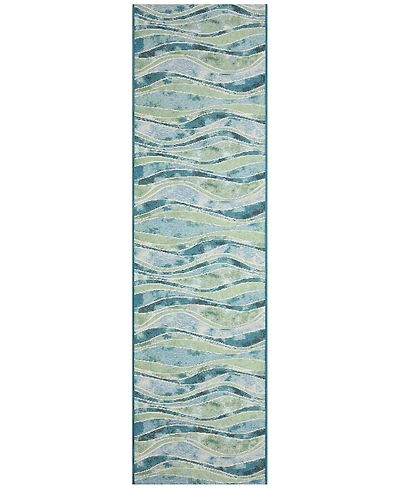 Liora Manne' Marina Wave 1'11"x7'6" Runner Area Rug