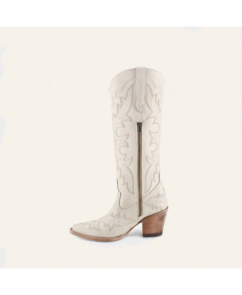 Buck & Brana Samira Leather Cowgirl Boots - Chic Western Style Comfort By