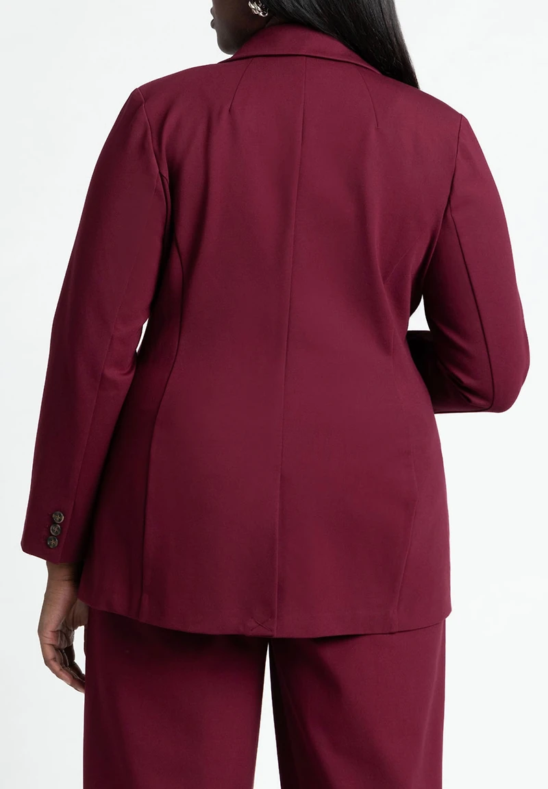 Eloquii Women's Plus Size The Ultimate Stretch Long Two Button Blazer