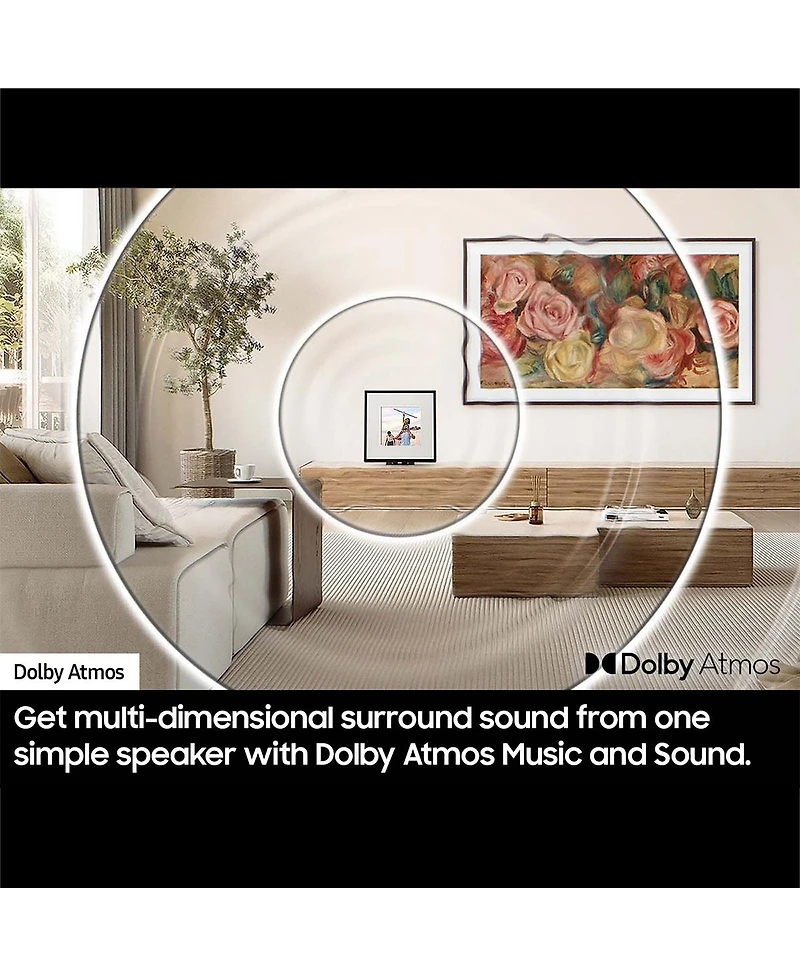 Music Frame Dolby Atmos Picture Frame/Smart Speaker - Black