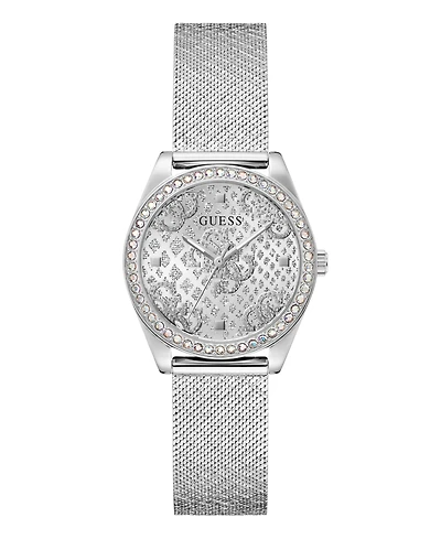 Guess Women's Analog Silver Mesh Watch 32mm