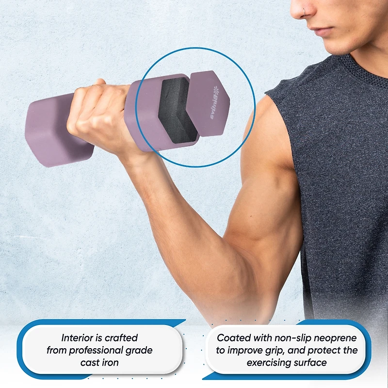 Bintiva Earthtone Dumbbell Kit With Stand