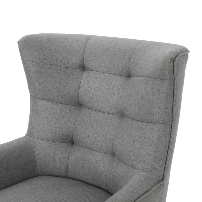 Streamdale Mid-Century Modern Tufted Armchair with Rubberwood Legs