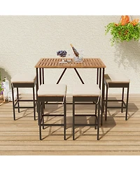 5-Piece Outdoor Bar Height Dining Set