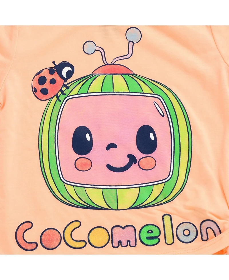 CoComelon Toddler Girls T-Shirt and French Terry Shorts Outfit Set