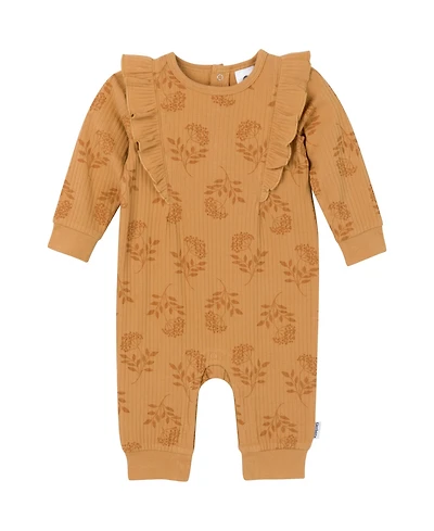 Gerber Baby Girls Ruffled Long Sleeve Romper