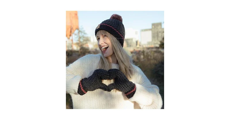 Muk Luks Women's Marled Chunky Stitch Mitten