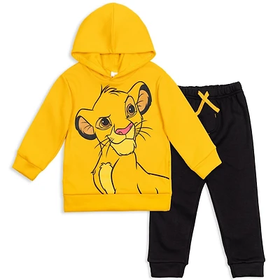 Disney Boys Lion King Fleece Pullover Hoodie and Pants Outfit Set to (18 Months - 10-12)