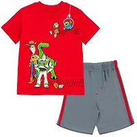 Toy Story Toddler Boys 2T -5T Athletic 2-Piece T-Shirt and Shorts Set
