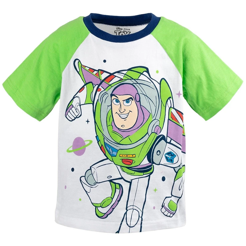 Disney Toddler Boys Mickey Mouse Lion King Pixar Cars Toy Story French Terry T-Shirt and Shorts Outfit Set to
