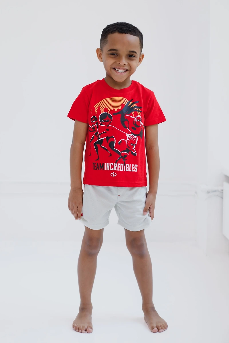 Incredibles Toddler Boys T-Shirt and Mesh Shorts Outfit Set