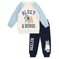 Bluey Toddler Boys Fleece Sweatshirt and Jogger Pants Outfit Set to