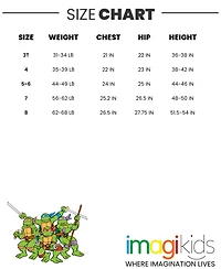 Teenage Mutant Ninja Turtles Leonardo Michelangelo Raphael Donatello 4 Pack T-Shirts Toddler to Big Kid