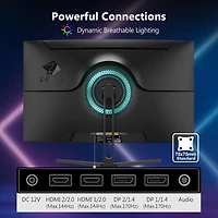 32 inch 2K 2560 x 1440 Qhd 165Hz 1ms Curved Gaming Monitor, Hdmi x 2, Dp x 2, FreeSync