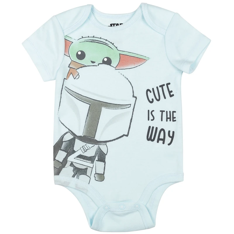 Star Wars Baby Boys Chewbacca C-3PO R2-D2 Darth Vader Yoda 5 Pack Short Sleeve Bodysuits