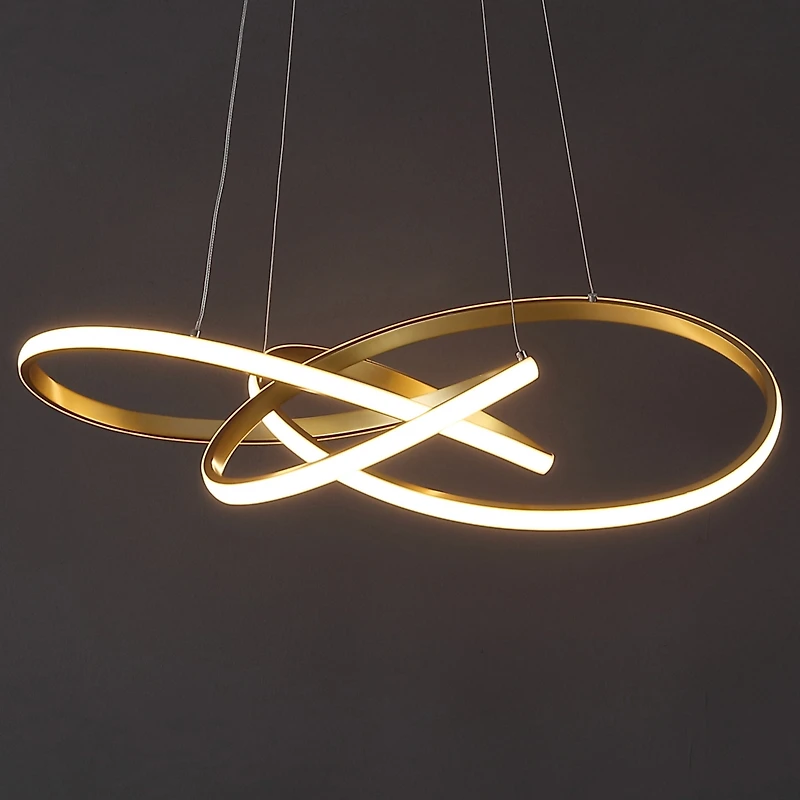 Jonathan Y Alexia 25" Abstract Integrated Led Metal Adjustable Pendant