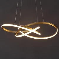 Jonathan Y Alexia 25" Abstract Integrated Led Metal Adjustable Pendant