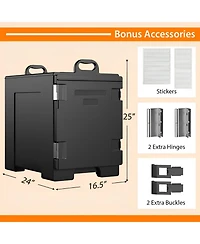 Skonyon 81 Quart Capacity End-loading Insulated Food Pan Carrier with Handles