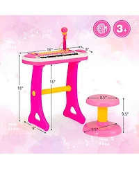Skonyon 31-Key Kids Piano Keyboard Toy with Microphone and Multiple Sounds for Age 3+
