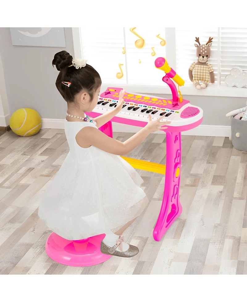 Skonyon 31-Key Kids Piano Keyboard Toy with Microphone and Multiple Sounds for Age 3+