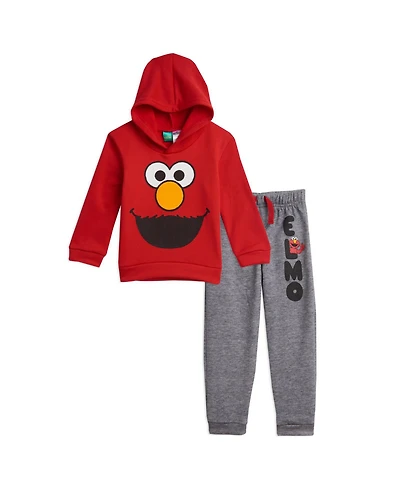 Sesame Street Toddler Boys Elmo Hoodie and Pants Outfit Set