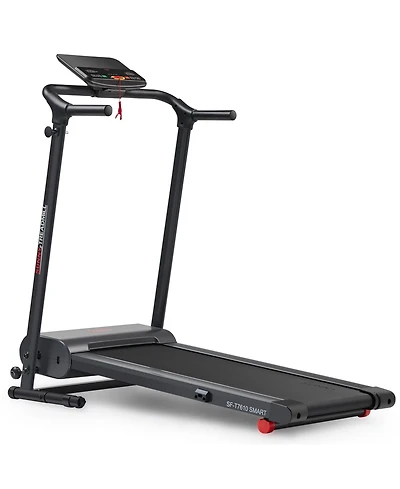 Sunny Health & Fitness Compact Motorized Smart Easy Assembly Folding Treadmill