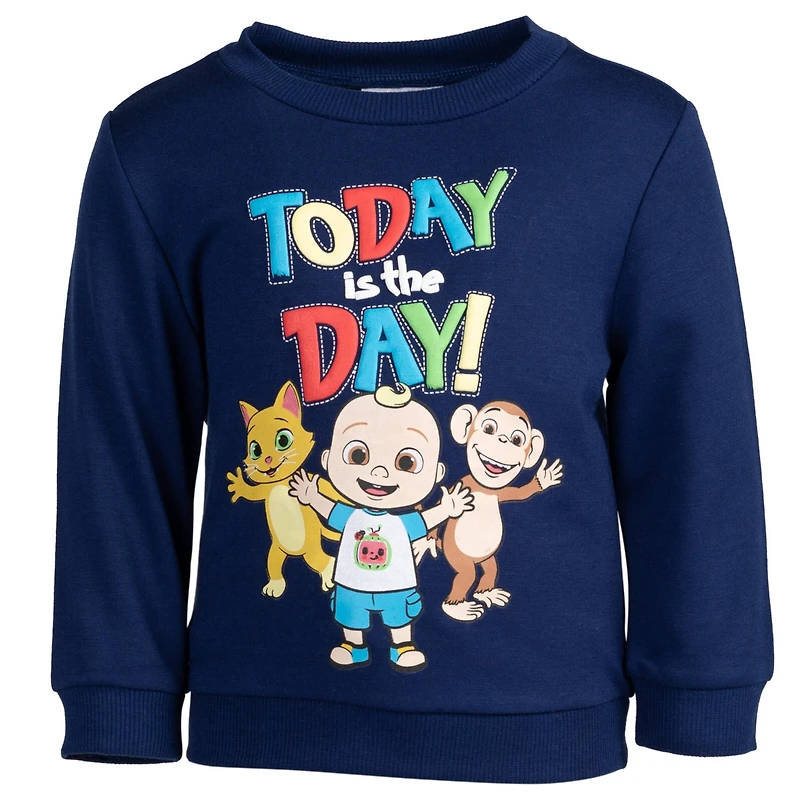 CoComelon Baby Boys Fleece Pullover Sweatshirt and Pants Set