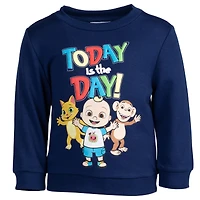 CoComelon Baby Boys Fleece Pullover Sweatshirt and Pants Set