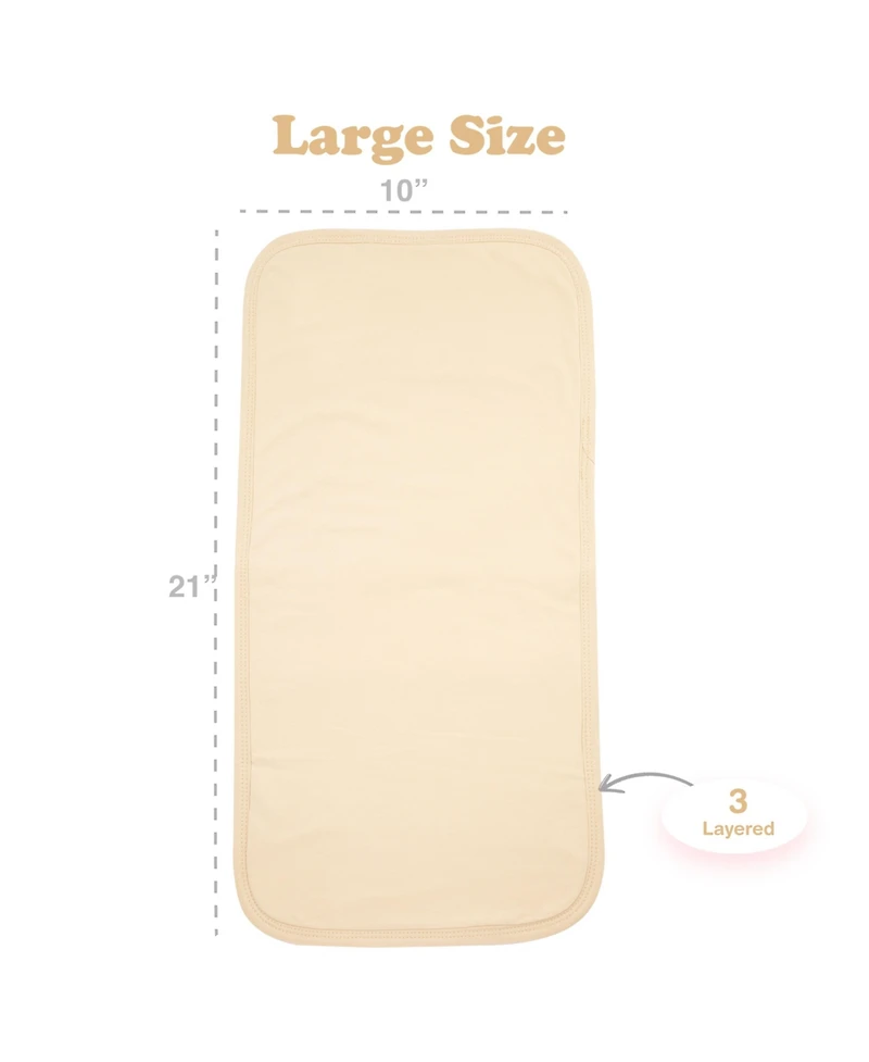 Bublo Baby Baby Burp Cloths - 7 Pack Triple Layered - Top and Bottom 100% Cotton and Middle Layer 100% Polyester Fleece