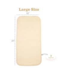 Bublo Baby Baby Burp Cloths - 7 Pack Triple Layered - Top and Bottom 100% Cotton and Middle Layer 100% Polyester Fleece
