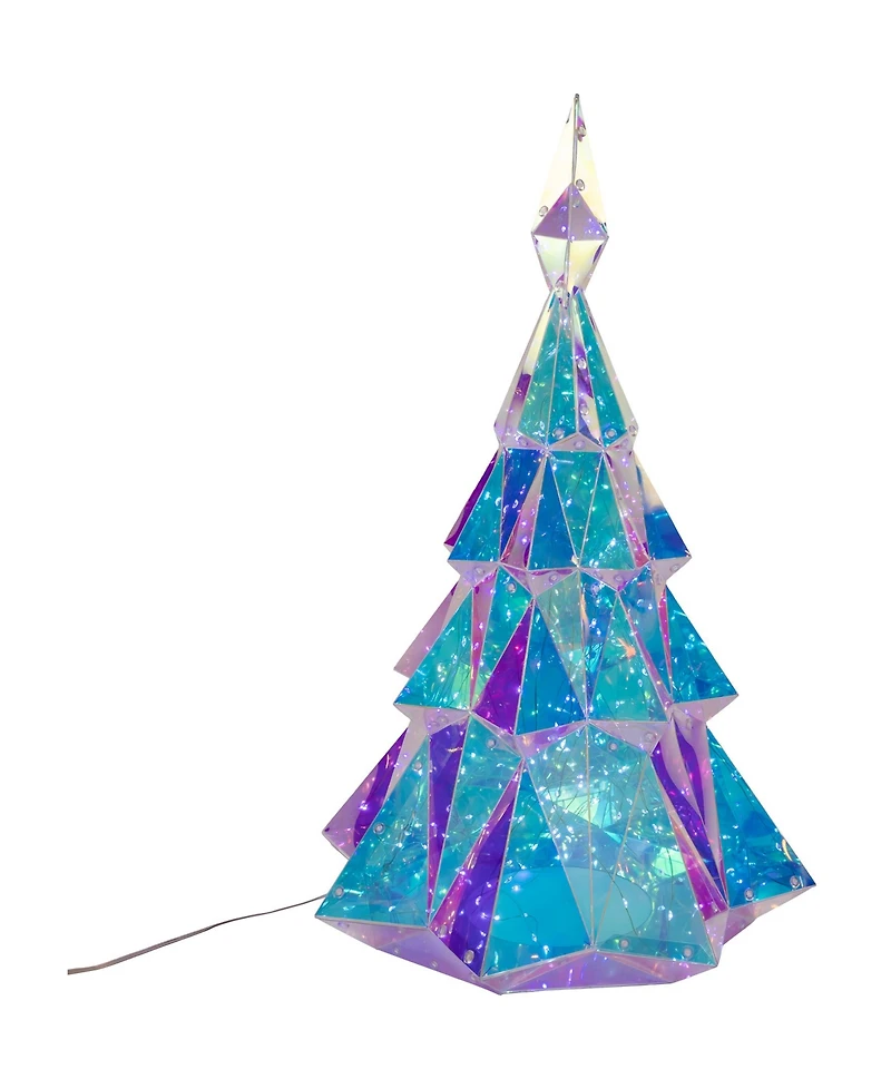 Kurt Adler 20-Inch Pre-Lit Multifunction 200 Cool White Fairy Led Holographic Christmas Tree