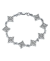 Bling Jewelry Religious Inspirational Christian Faith Irish Love Knot Celtic Triquetra Trinity Bracelet Sterling Silver Oxidized