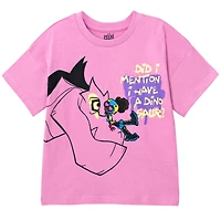 Moon Girl and Devil Dinosaur Girls Oversized Drop Shoulder T-Shirt Shorts Outfit Set