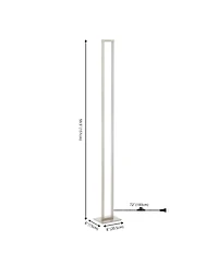 Jonathan Y Johan 59.5" Modern Minimalist Aluminum Integrated Tower Led Floor Lamp, Nickel