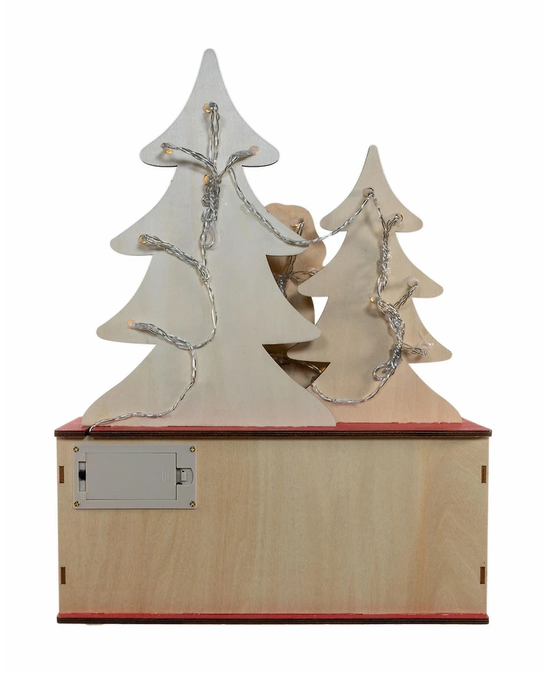 Kurt Adler 15.75-Inch Battery Operated Wooden Led Lighted Advent Calendar