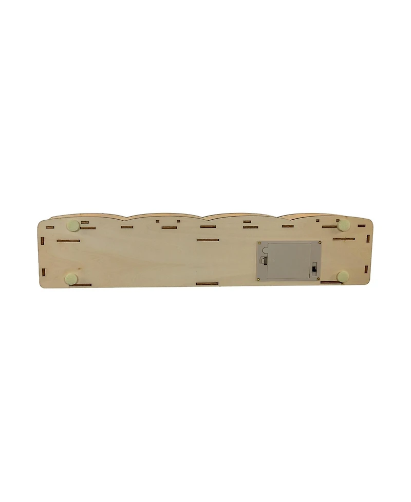 Kurt Adler 17.72-Inch Wooden Led Light-Up Christmas Village with Candle
