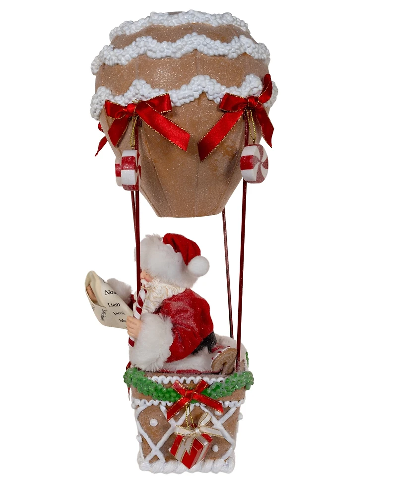 Kurt Adler 12-Inch Fabriche Hot Air Balloon Santa