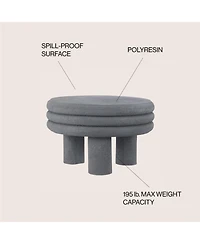 Jonathan Y Rashida Contemporary Minimalist Curvy Low Indoor/Outdoor Accent Table