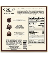 Godiva Holiday Goldmark Dark Chocolate Gift Box, 9 Pieces