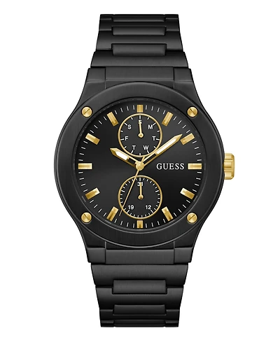 Guess Men's Multi-Function Black Stainless Steel Watch 45mm