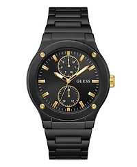 Guess Men's Multi-Function Black Stainless Steel Watch 45mm